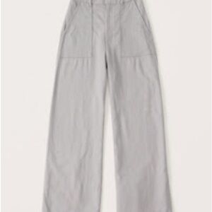 Abercrombie Wide Leg Linen Pants XS Long